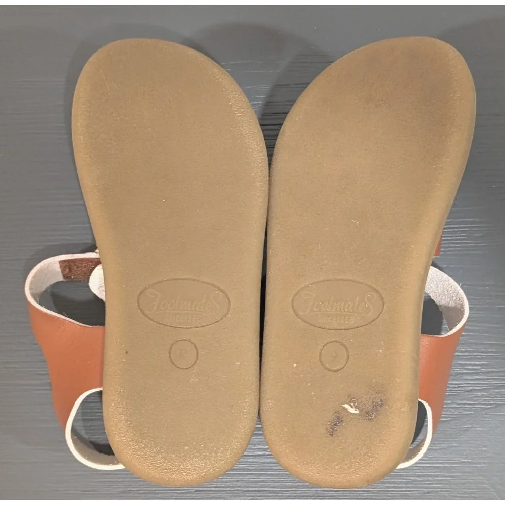 Footmates Eco Tide Tan Leather Sandals Toddler Size 9 Water Friendly ES010-221